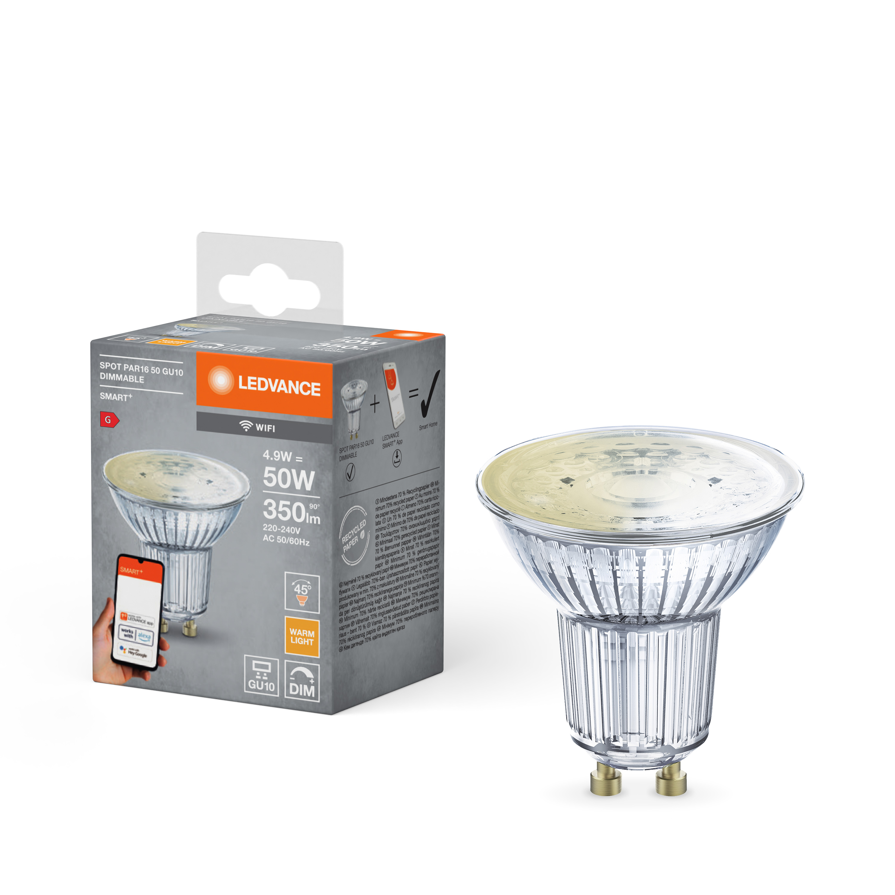 SMART WiFi SPOT GU10 Dimmable
